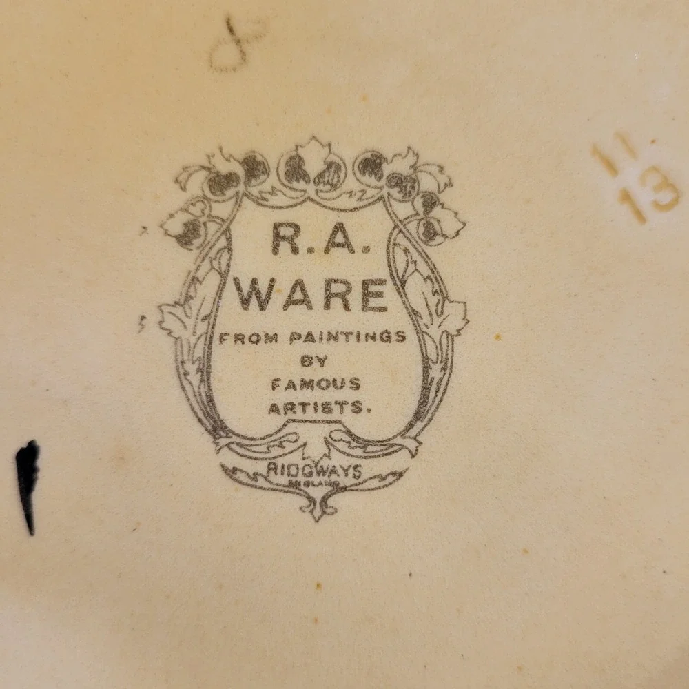 Ridgways Burns Cottage & Thursday Monks Fishing‎ Decorative Plates Set